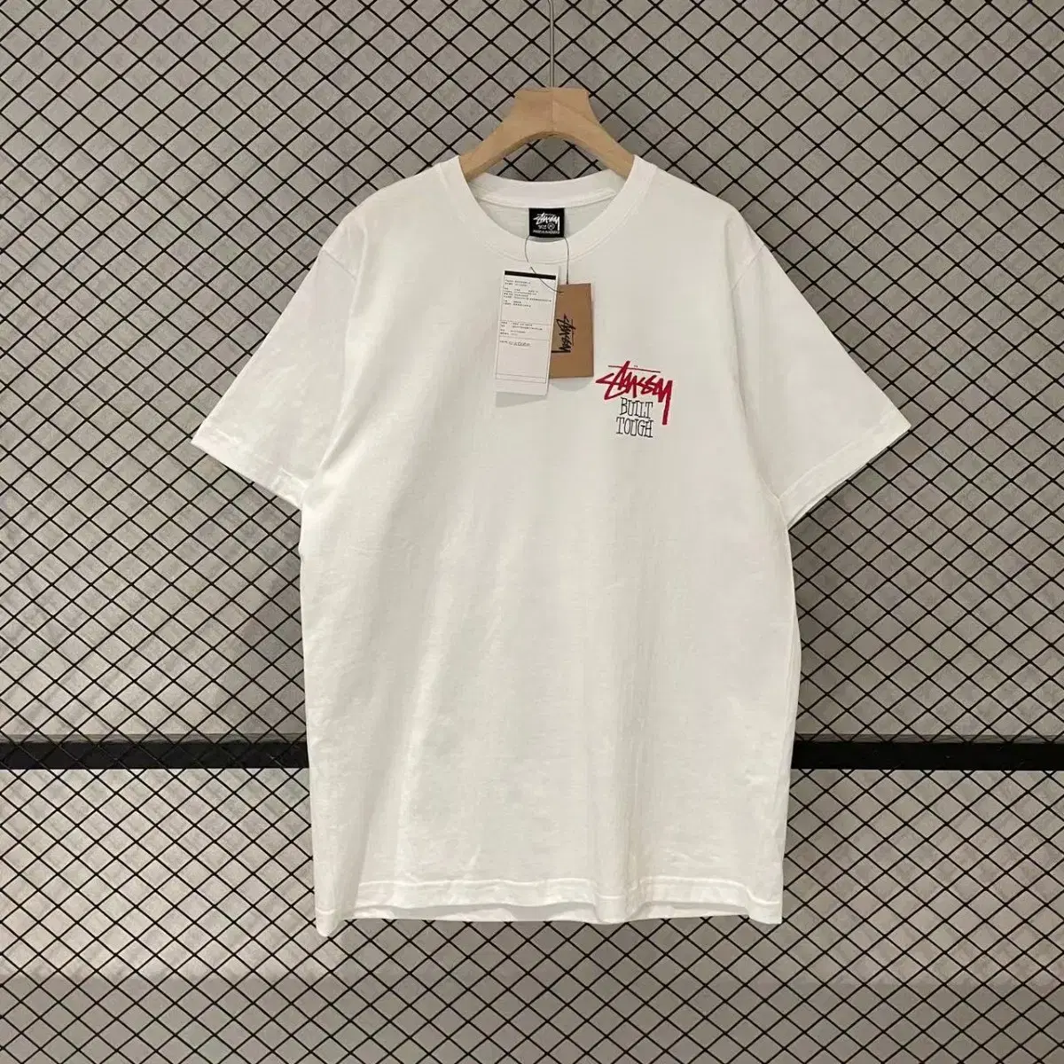 코튼 모던 남자 판다 티셔츠 Stussy